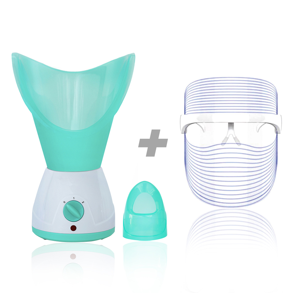 Vaporizador Sauna Facial  + Máscara Led de Rejuvenecimiento Lo Necesito