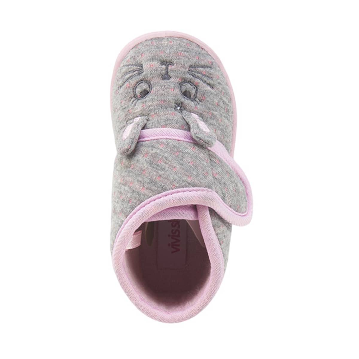 Pantufla para niña gris, en forma de ratón, Vivis Shoes Kids, mod. 182036