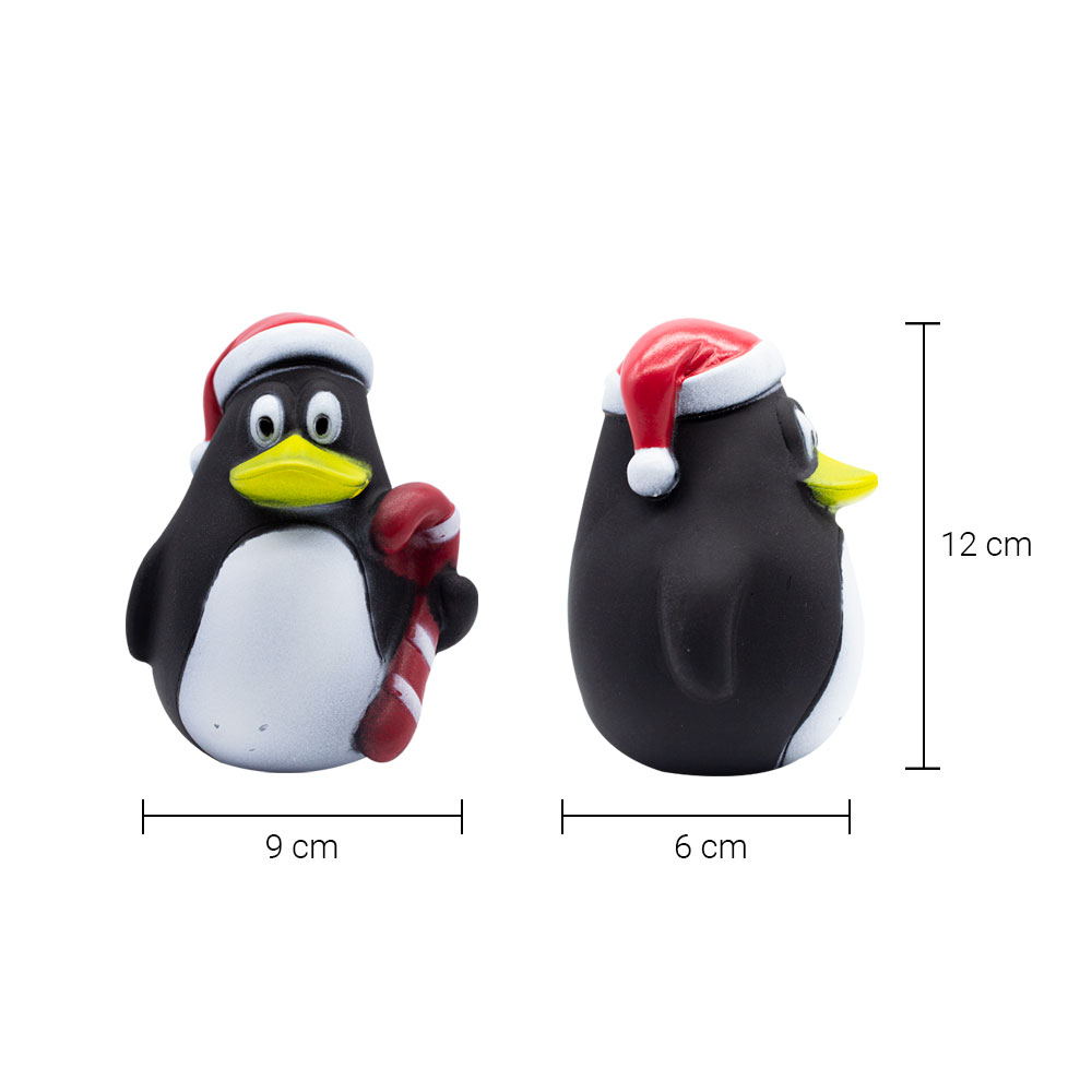 Juguete Chillon Pinguino Navideño De Plástico Para Mascotas Perro