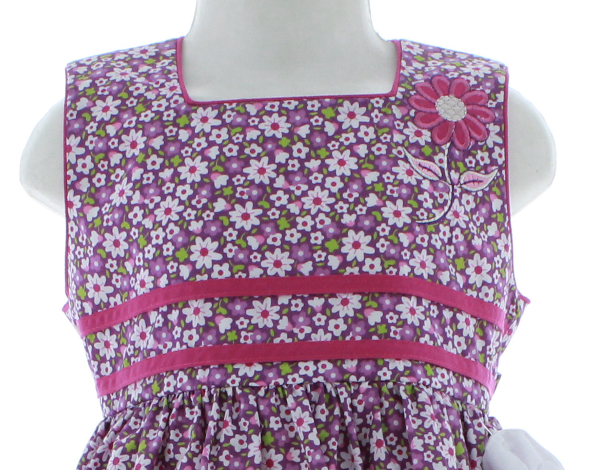 Vestido Niña Morado Floreado 1 a 12 años 2724.