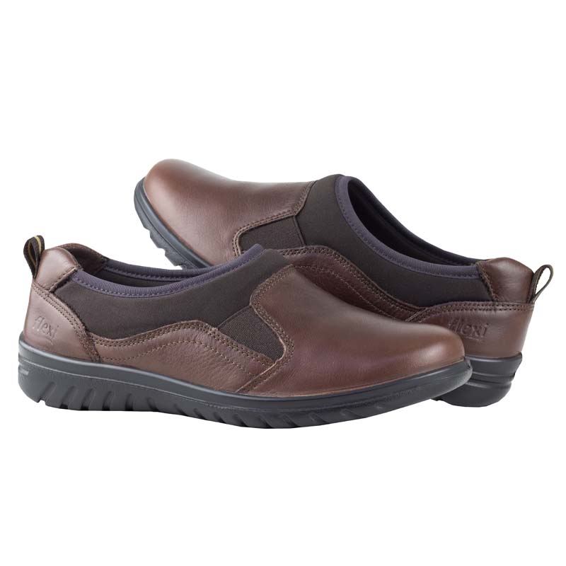 ZAPATOS BONITOS PARA DAMA FLEXI 35301 CAFÉ COMODOS ORIGINALES