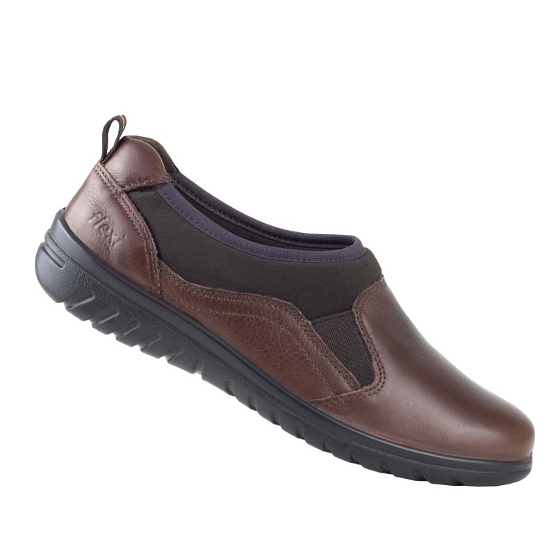 ZAPATOS BONITOS PARA DAMA FLEXI 35301 CAFÉ COMODOS ORIGINALES