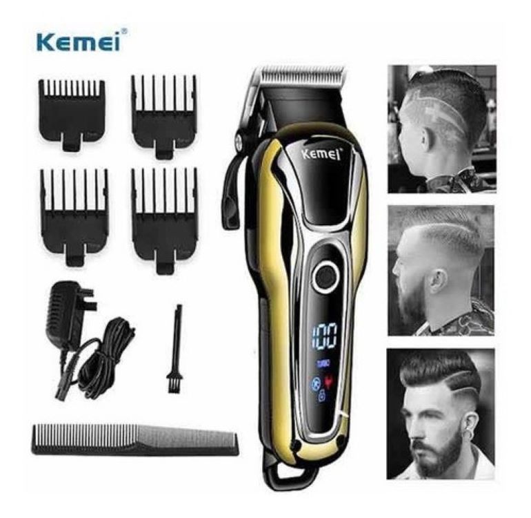 Cortadora De Cabello Kemei KM-1990 - Amarilla