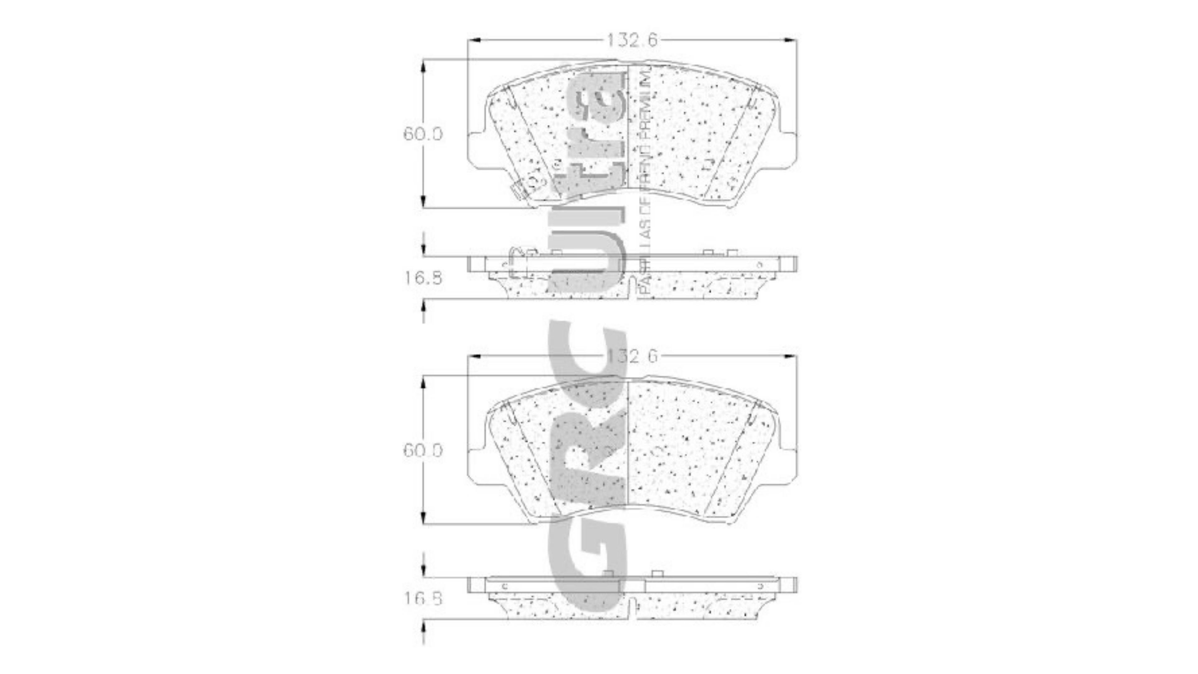 Balatas Delanteras GRC Ultra para Kia Forte 2015 2016 2017 2018 