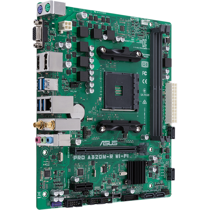 Tarjeta Madre ASUS PRO A320M-R WIFI AM4 DDR4 Micro ATX OEM