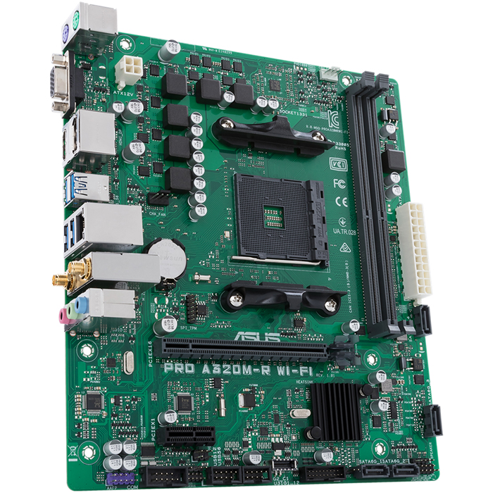 Tarjeta Madre ASUS PRO A320M-R WIFI AM4 DDR4 Micro ATX OEM