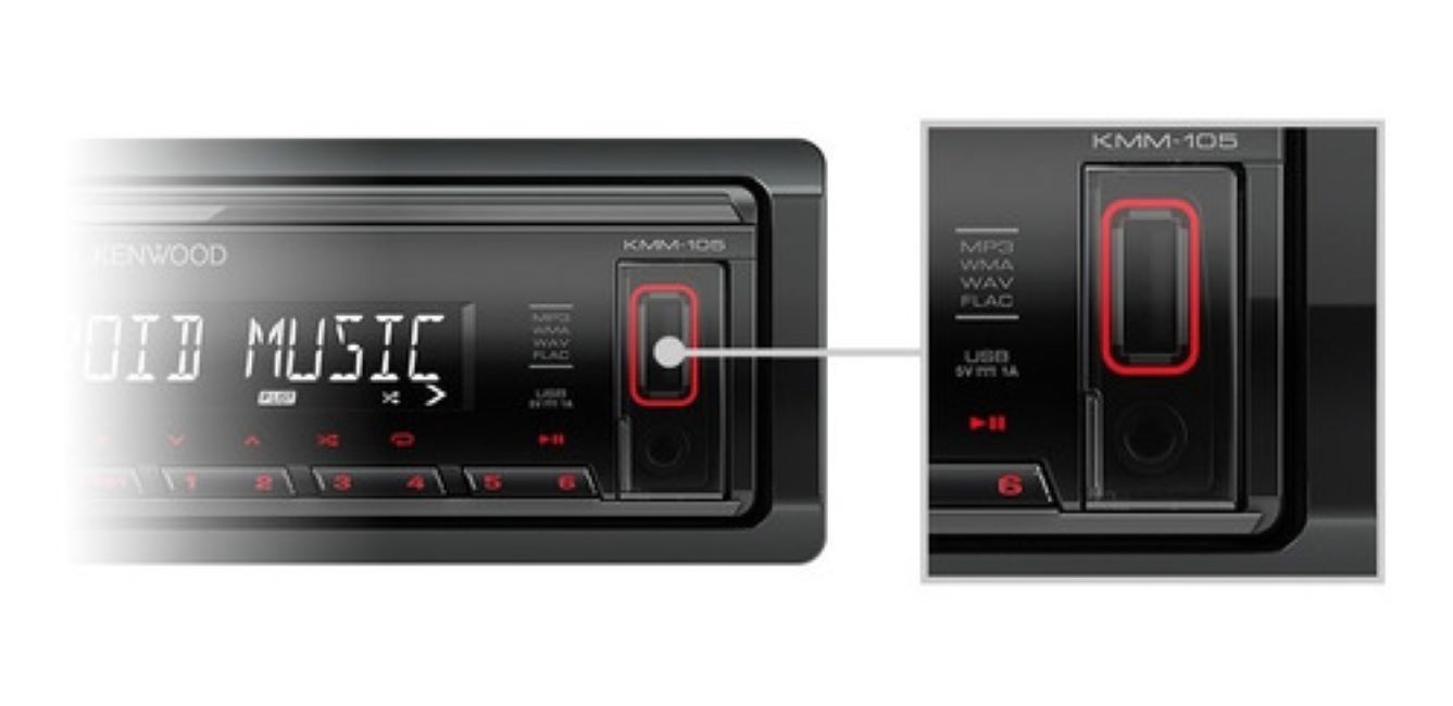 Autoestéreo Kenwood KMM-105 USB Y Auxiliar 