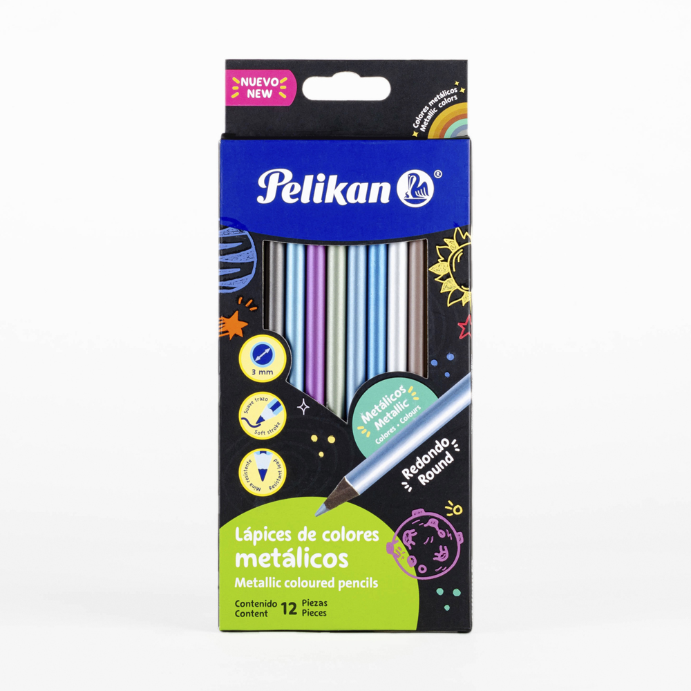 Lápices de Colores Metálicos Pelikan con 12 piezas