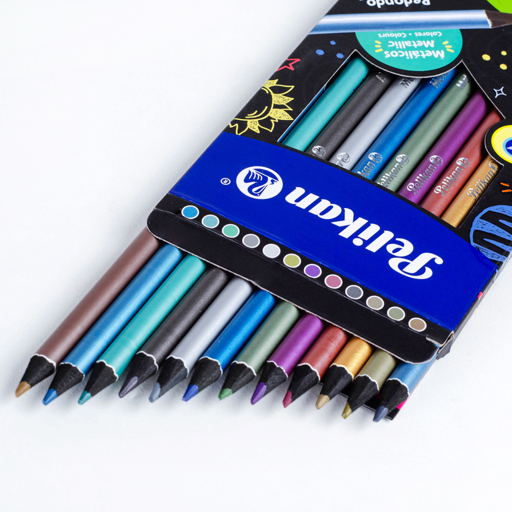 Lápices de Colores Metálicos Pelikan con 12 piezas