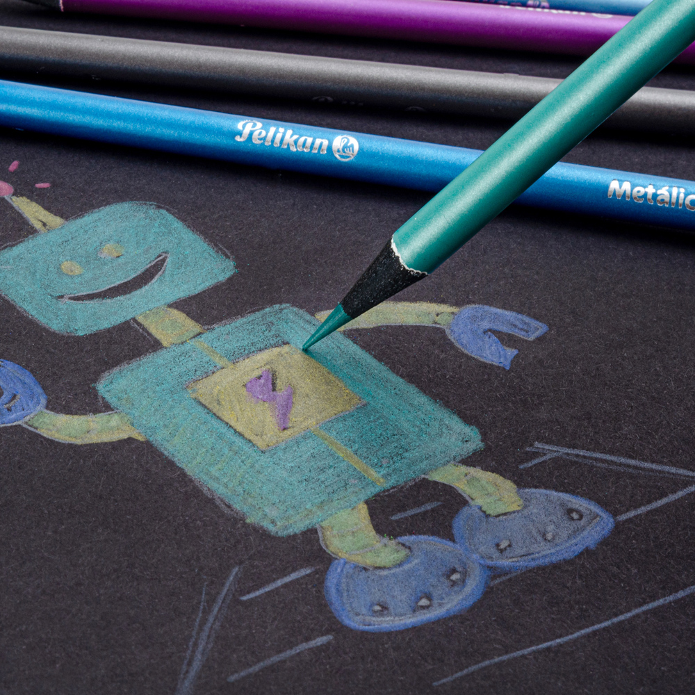 Lápices de Colores Metálicos Pelikan con 12 piezas