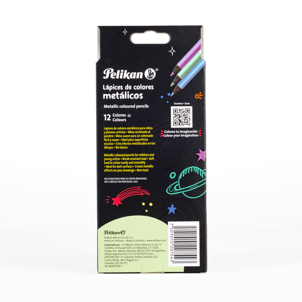 Lápices de Colores Metálicos Pelikan con 12 piezas