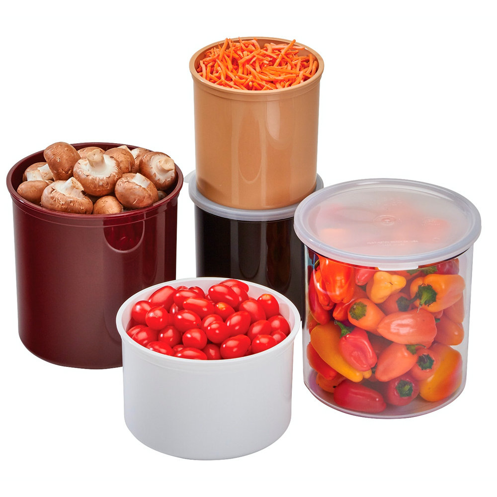 Contenedor de plástico con tapa para almacenamiento de alimentos . Color beige. Cambro CP27133