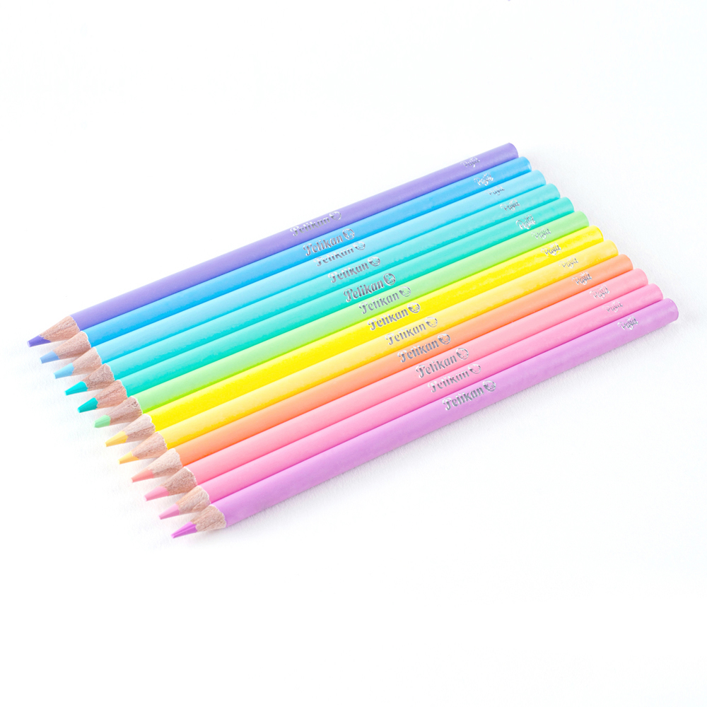 Lápices de Colores Pastel Pelikan con 12 piezas