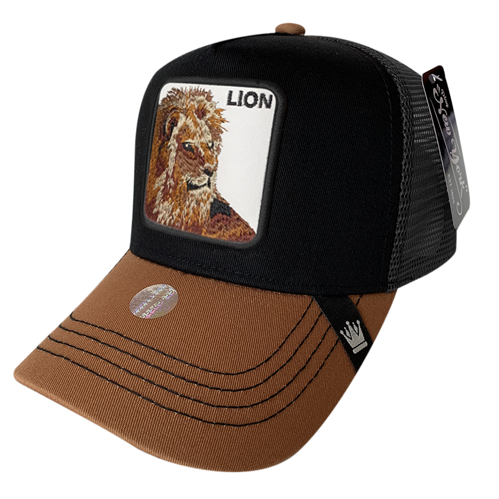 Gorra Trucker Algodón Play New York Parche de Animales LION