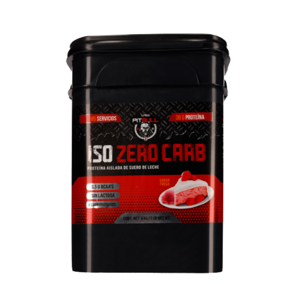 Proteína Iso Zero Carb Pitbull Labs (Sabor Fresa) 185 Servicios