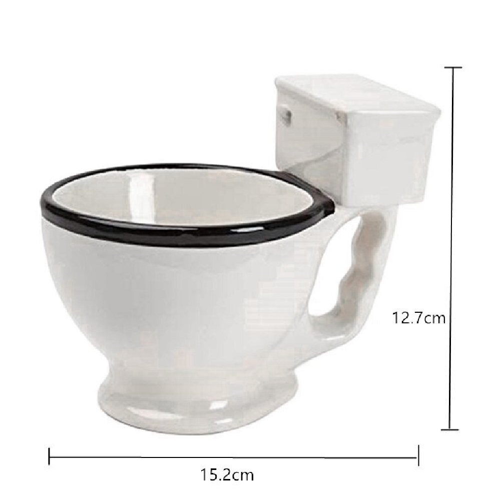 Taza Bowl De Cerámica En Forma De Wc Inodoro