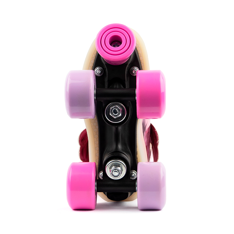 Patines 4 Ruedas Onix Para Ni a De Alas 3d Rosa Con Luz Led