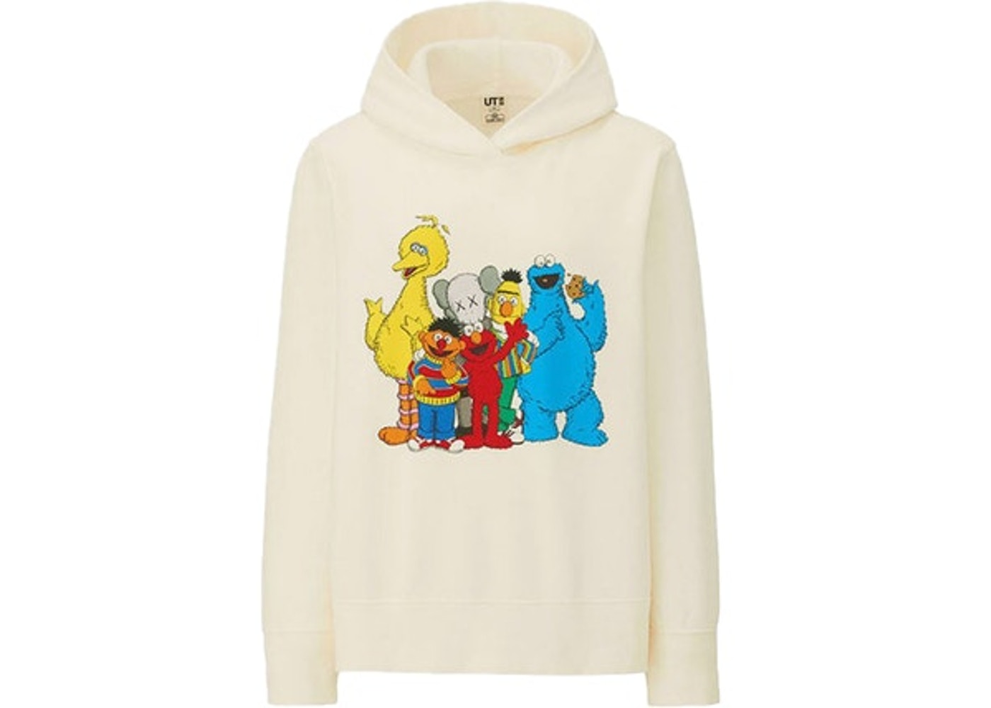 KAWS x Uniqlo x Sesame Street Group #2 Hoodie Natural
