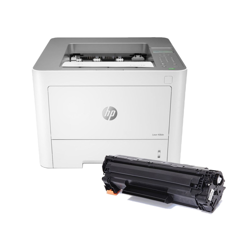 Impresora HP 408dn, Blanco y Negro, Láser, Print + Tonér Extra Original