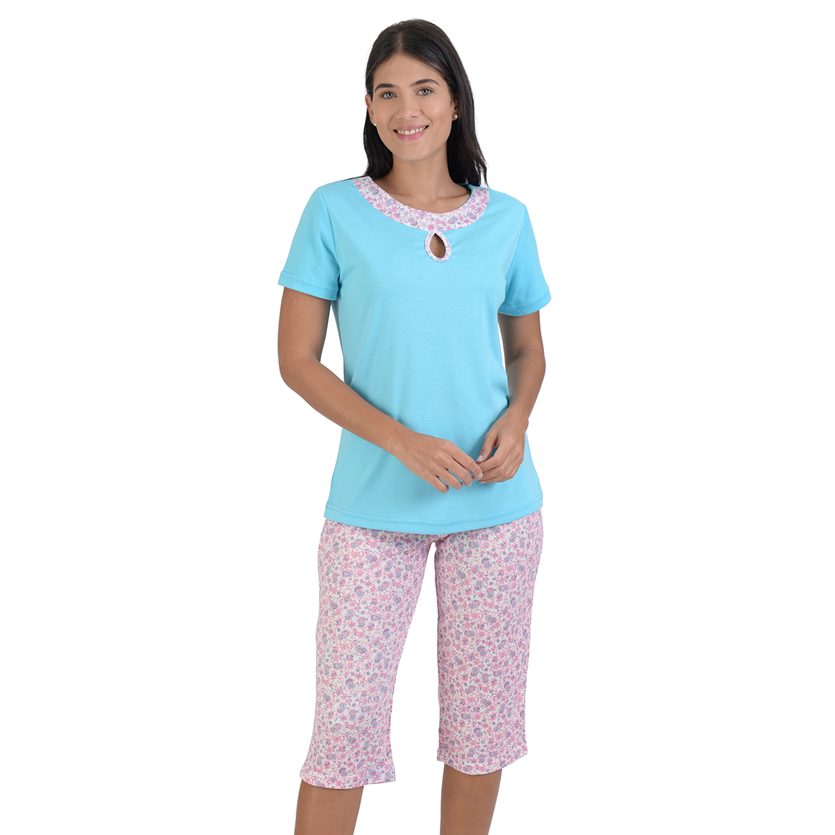 Pijama Mujer Nite Nite 602 Manga corta y Pantalón Capri