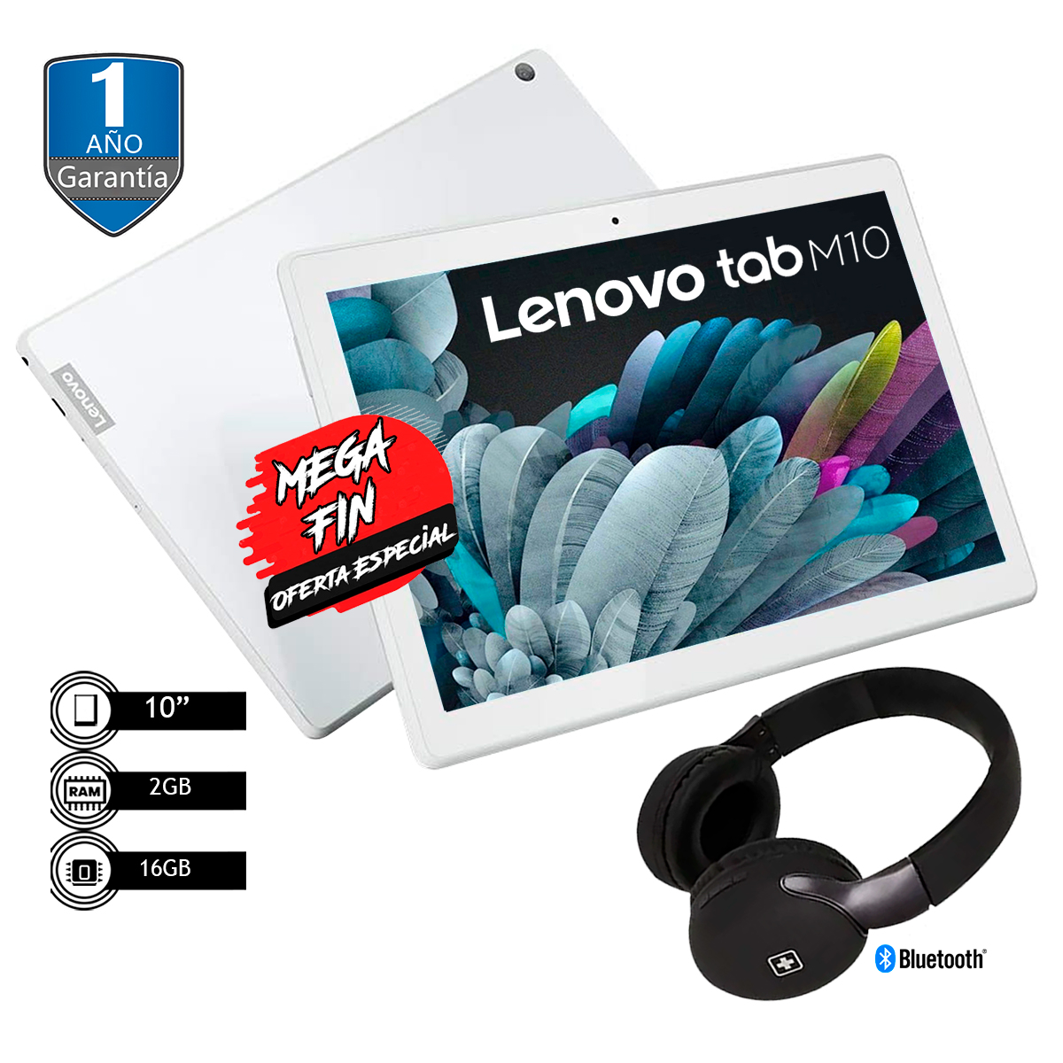 Tablet Lenovo Tab M10 TB-X505F 10.1 16GB 2GB de RAM + Audifonos