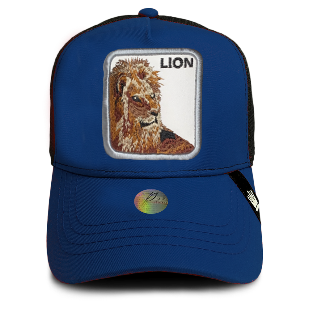 Gorra Trucker Algodón Play New York Parche de Animales LION