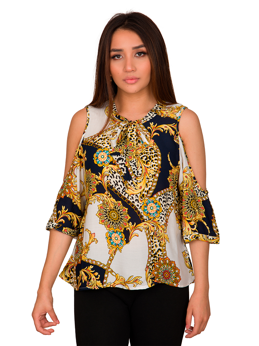 Blusa Manga 3/4 Abierta Moda Mujer V-k105-2
