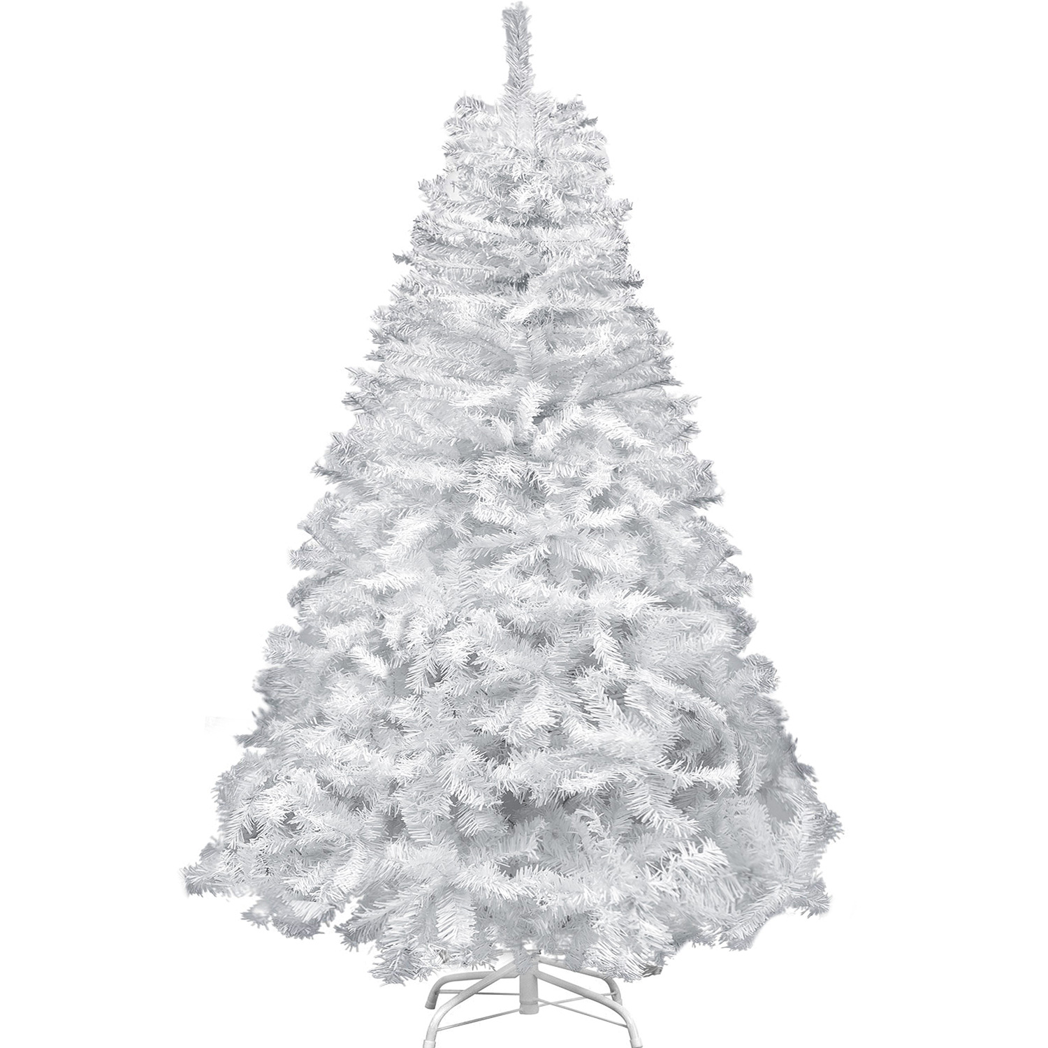 Arbol De Navidad Blanco 1.60 m Artificial Frondoso Aspecto Natural Pino Acabado Escarchado