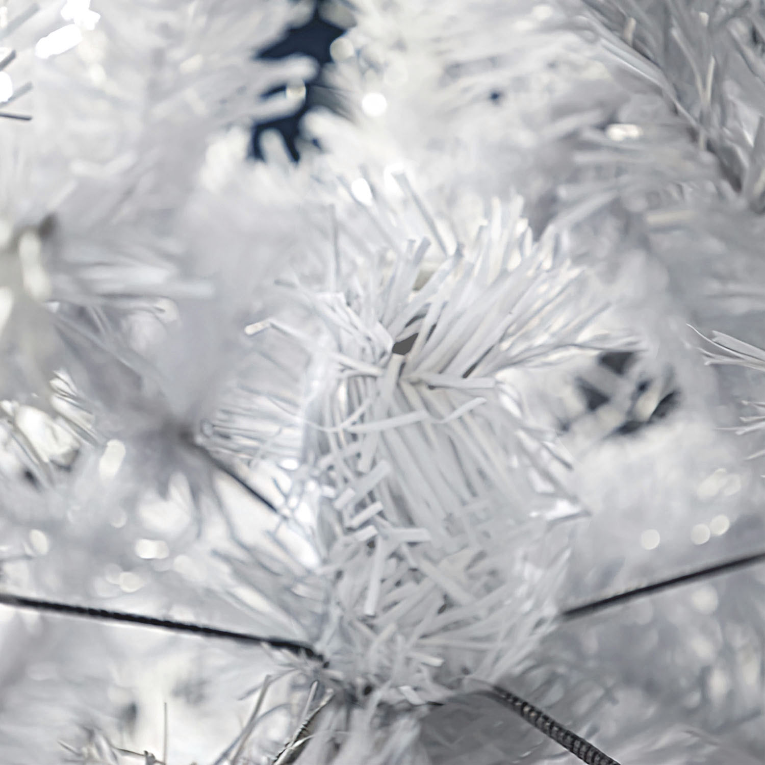 Arbol De Navidad Blanco 1.60 m Artificial Frondoso Aspecto Natural Pino Acabado Escarchado