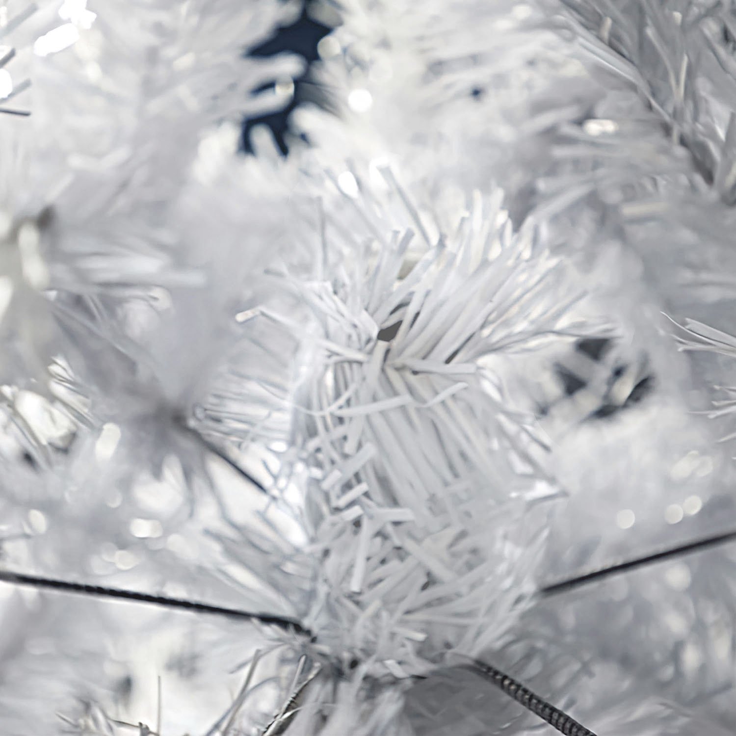 Arbol De Navidad Blanco 1.85 m Pino Artificial Frondoso Aspecto Natural Acabado Escarchado
