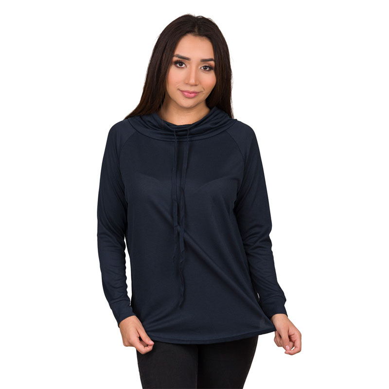 Playera Deportiva Lisa Cuello Chimenea Moda Mujer V-680