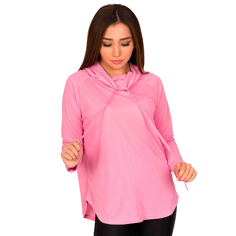 Playera Deportiva Lisa Cuello Chimenea Moda Mujer V-680