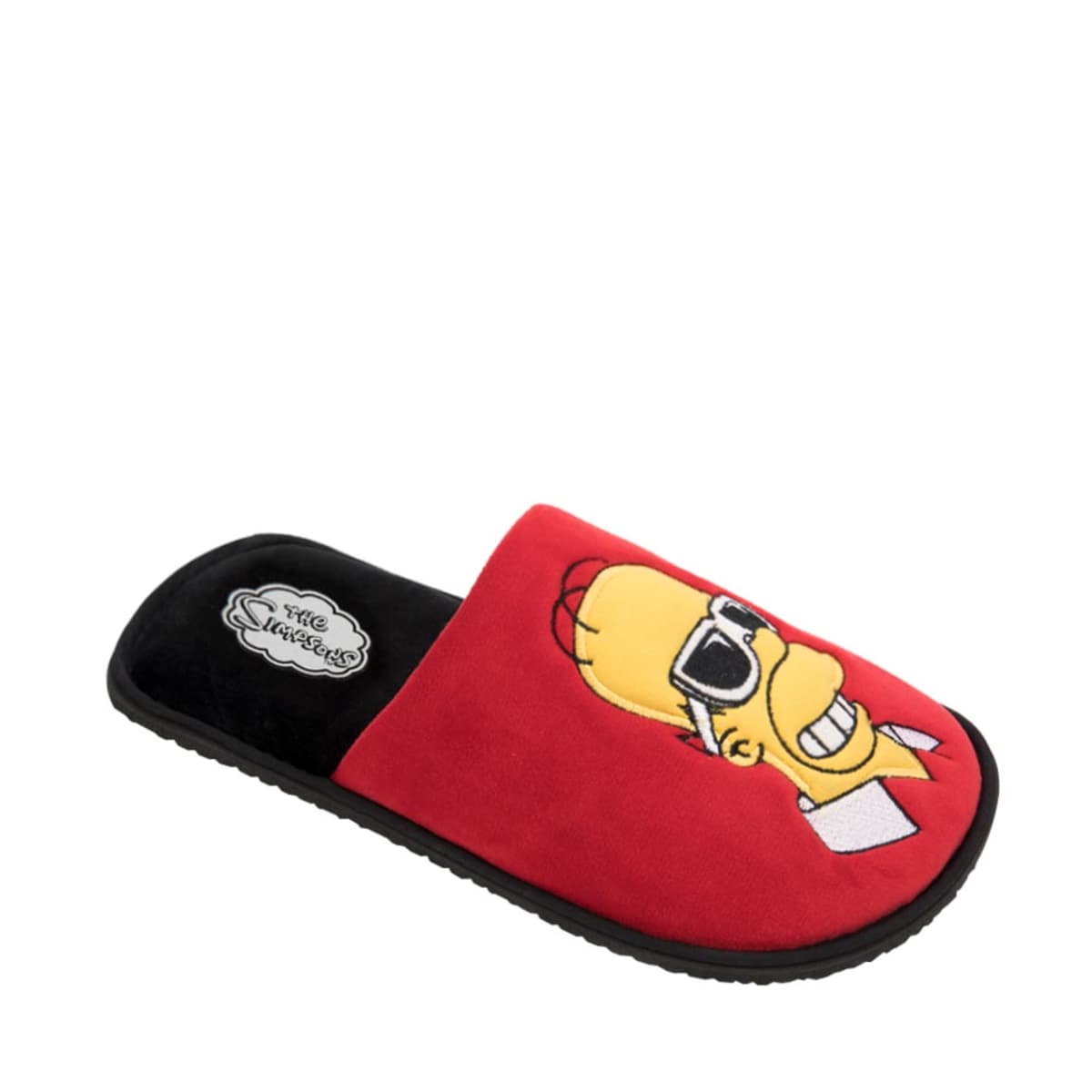 Pantuflas para hombre, rojas, confort tipo sueco, con el rostro de Homero Simpson, mod. 989624