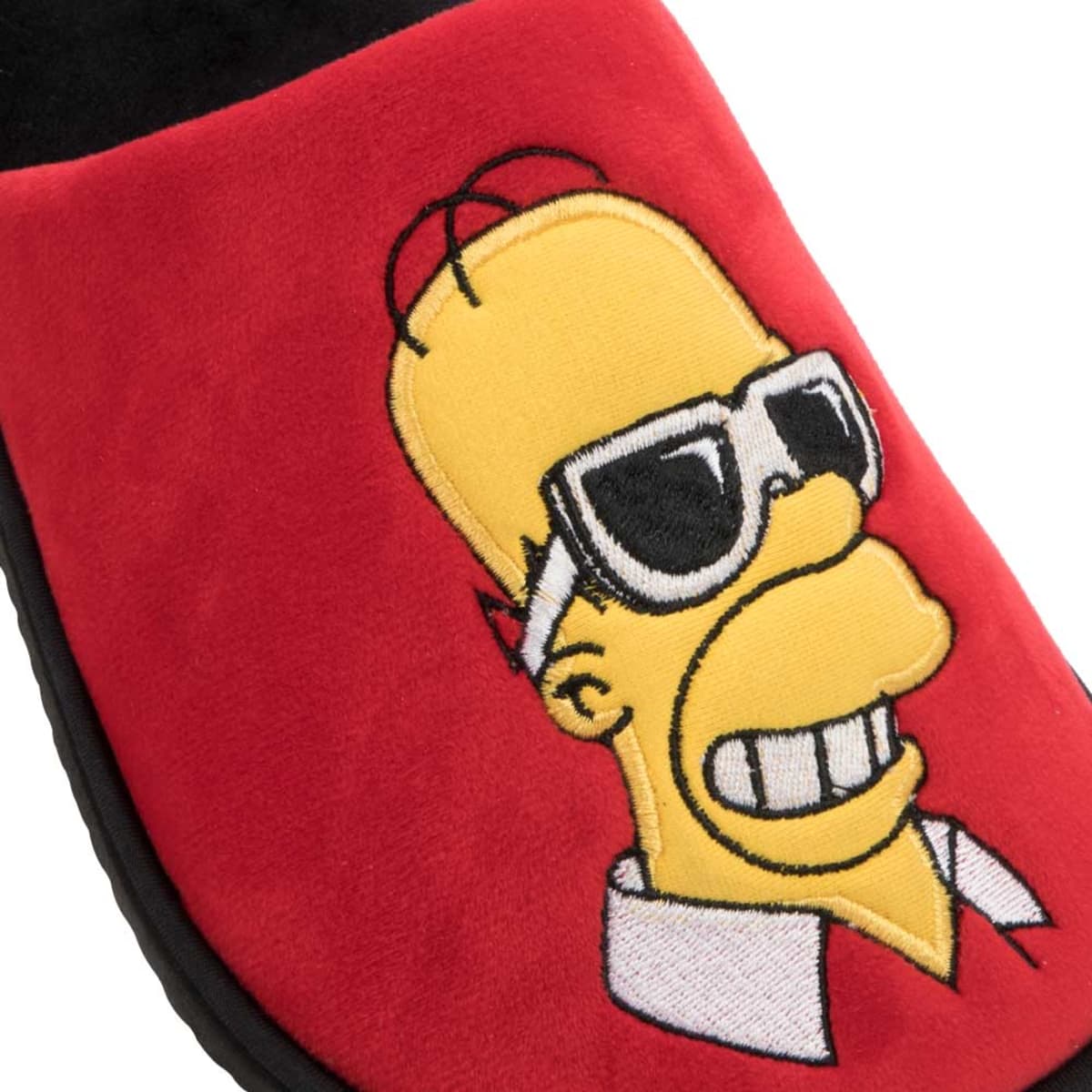 Pantuflas para hombre, rojas, confort tipo sueco, con el rostro de Homero Simpson, mod. 989624