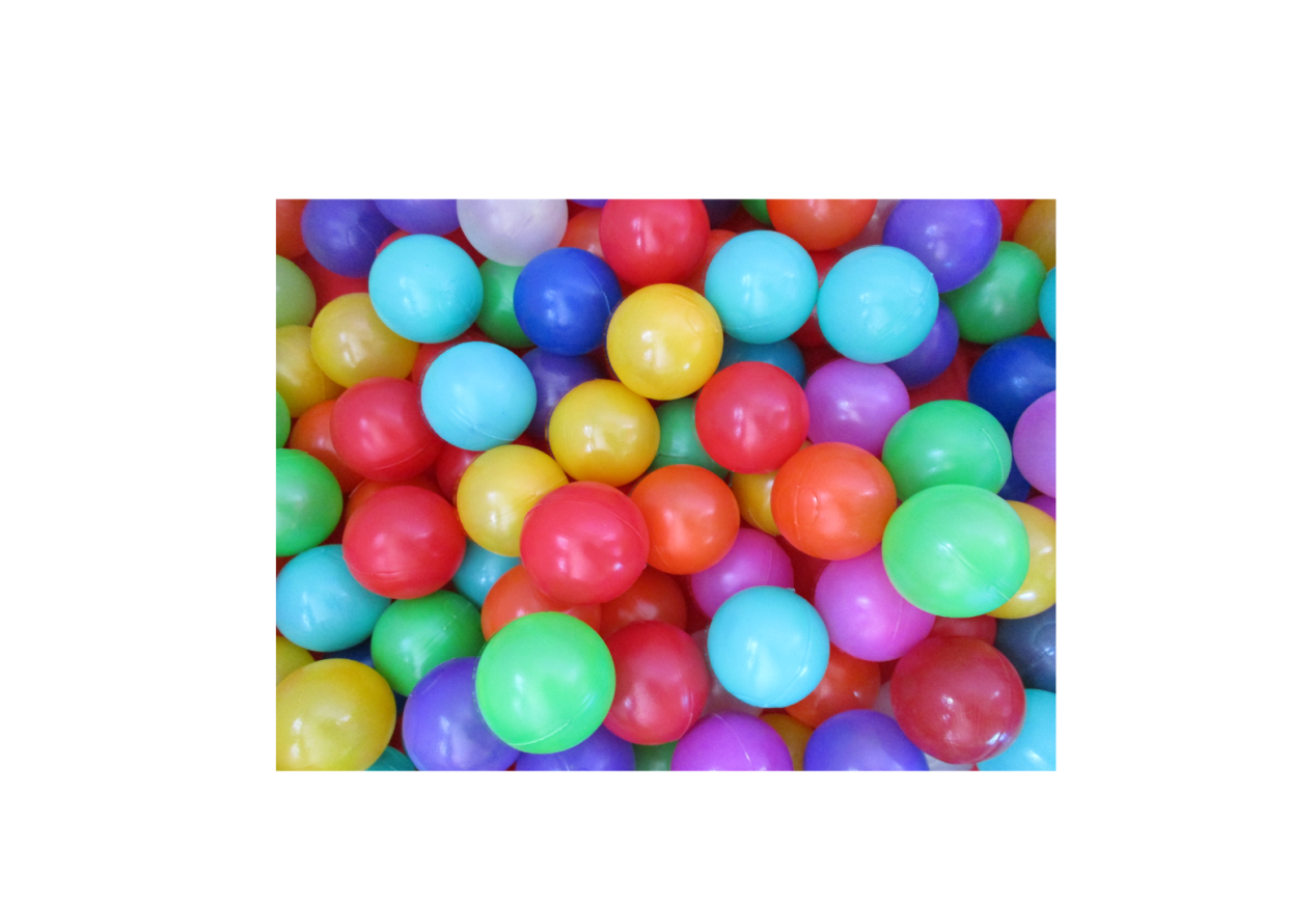 Alberca Cuadrada de Pelotas con 100 pelotas + Rampa + Escalera