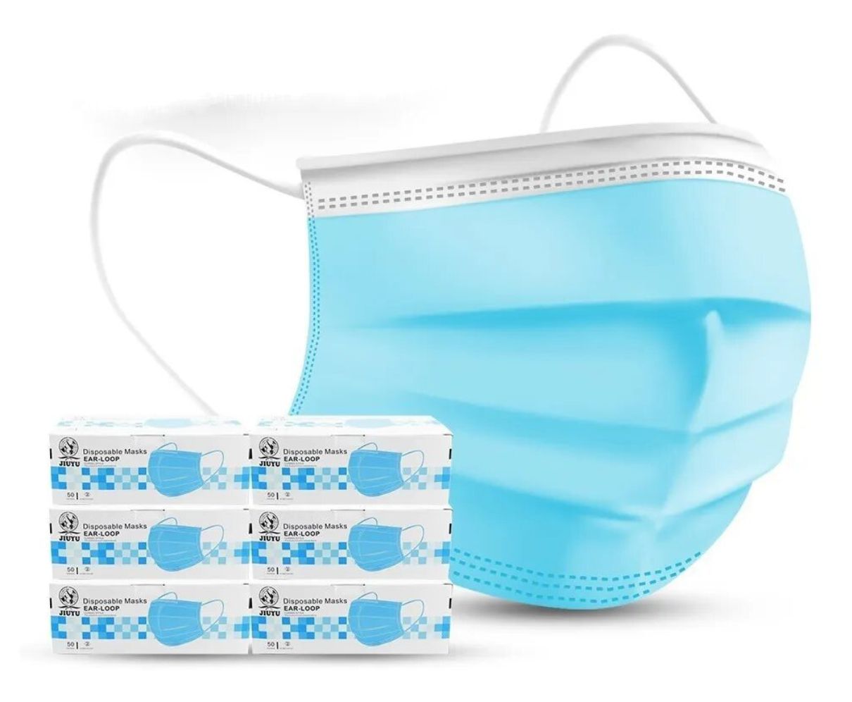 Cubrebocas 50 Piezas Tapabocas Plisado Tricapa Termosellado