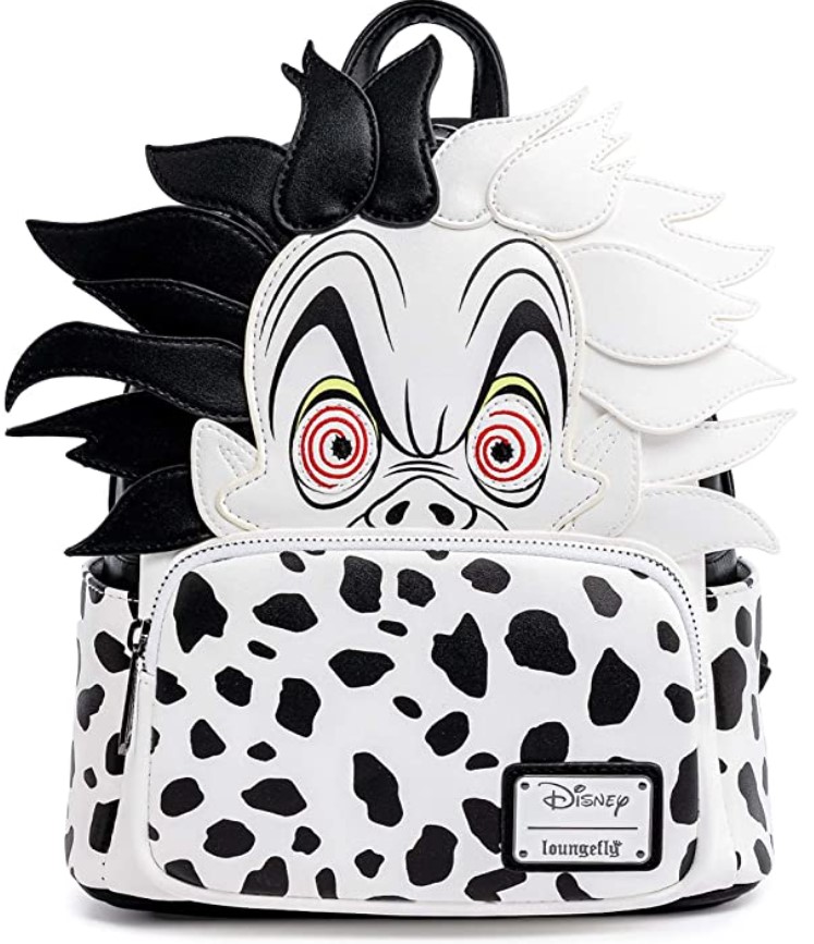 Loungefly Cruella de Vil Disney Villains Spots Bolso Mochila Mini Back Pack Bolsa