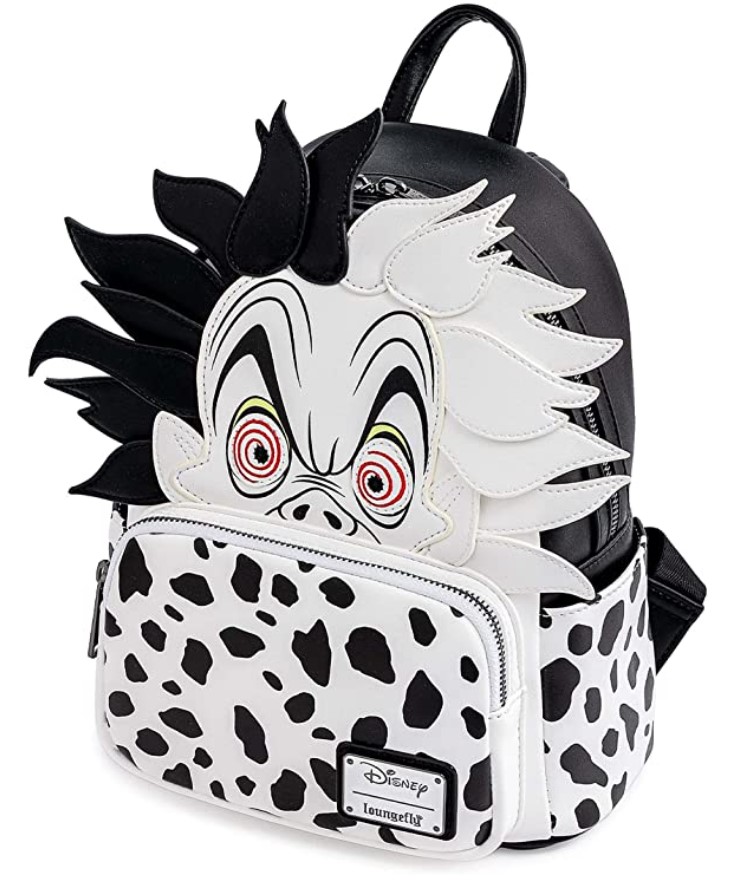 Loungefly Cruella de Vil Disney Villains Spots Bolso Mochila Mini Back Pack Bolsa