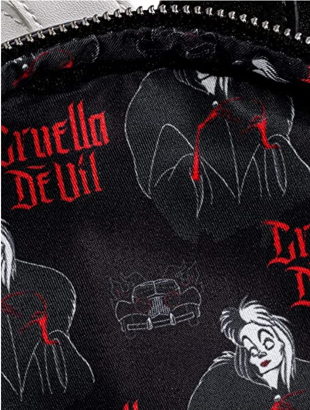Loungefly Cruella de Vil Disney Villains Spots Bolso Mochila Mini Back Pack Bolsa