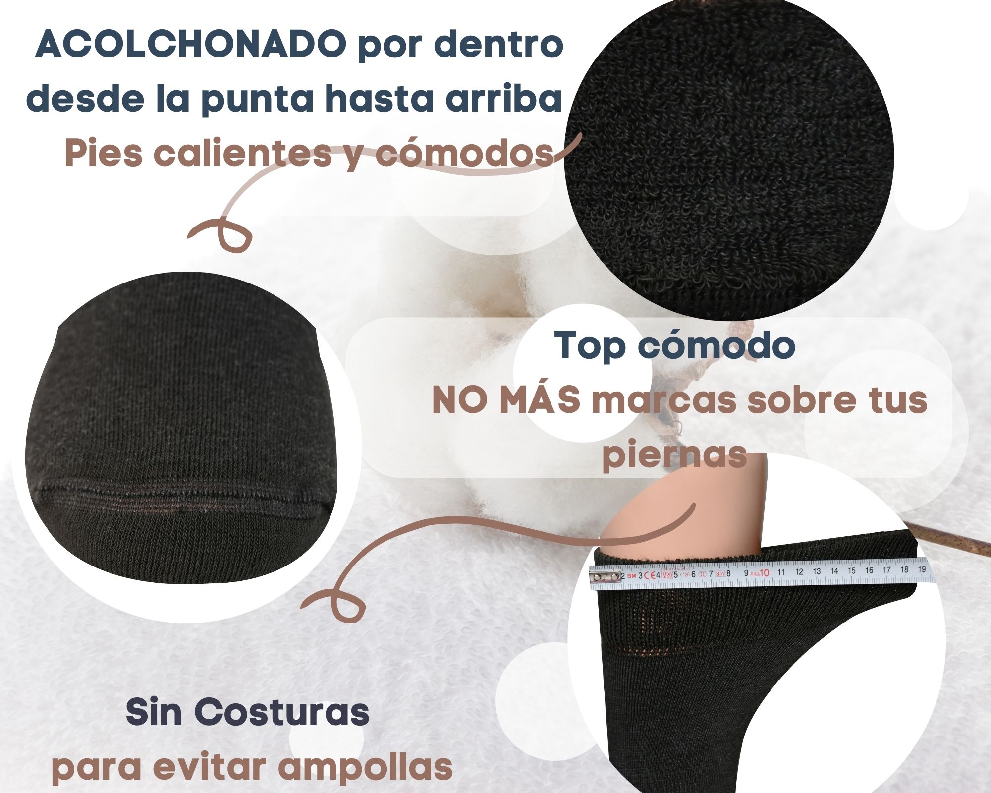 Specialized Socks Calcetines hombre / mujer térmicos de algodón grueso, de invierno, suaves, cálidos y acolchonados