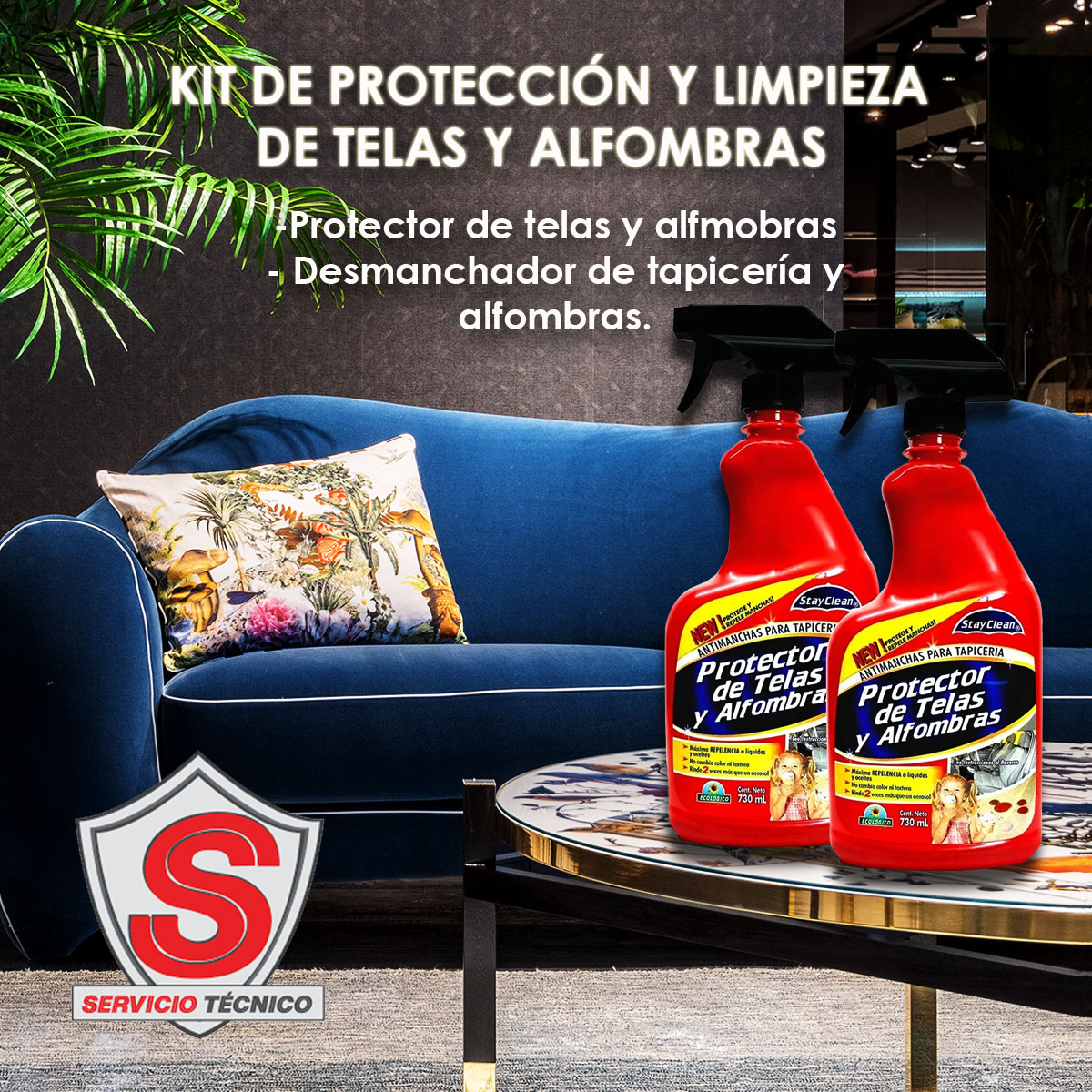 Kit Protección Y Limpieza De Telas Y Alfombras - Stay Clean