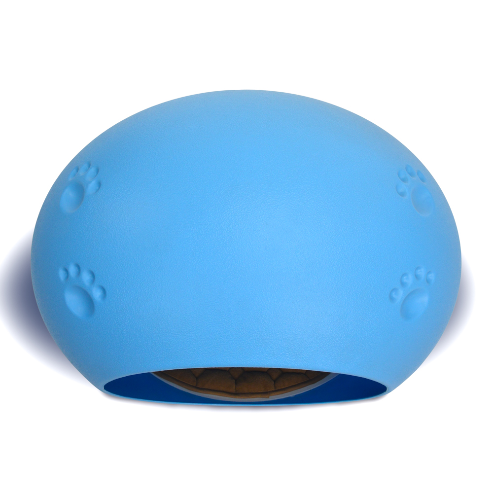 KE WOOW Casa para gato, Cat bed, Cama tipo cueva con tapete interior base térmica para perro, gato y otras mascotas, Tamaño grande. ideal para razas de perro miniatura y Chicas, Color Azul