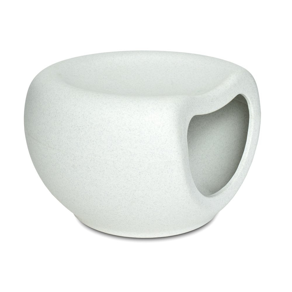 KE WOOW Casa cueva para gatos, perros y otras mascotas y asiento para niños. Casa 2 en 1 es casita y asiento, soporta hasta 50 kgs de peso. Tamaño mediano Color Gris Marmol