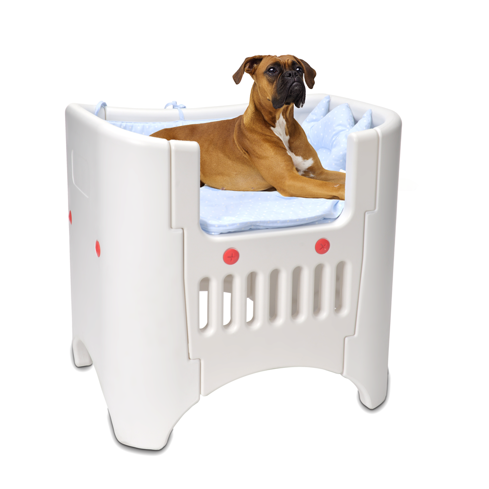 KE WOOW Cuna de lujo para perros, Cama de Noche Elevada para Perros, Gatos y otras Mascotas, Cunita para Cachorros y Gatitos, Dog's and Pets Cute Crib, Tamaño Mediano, Color Blanco