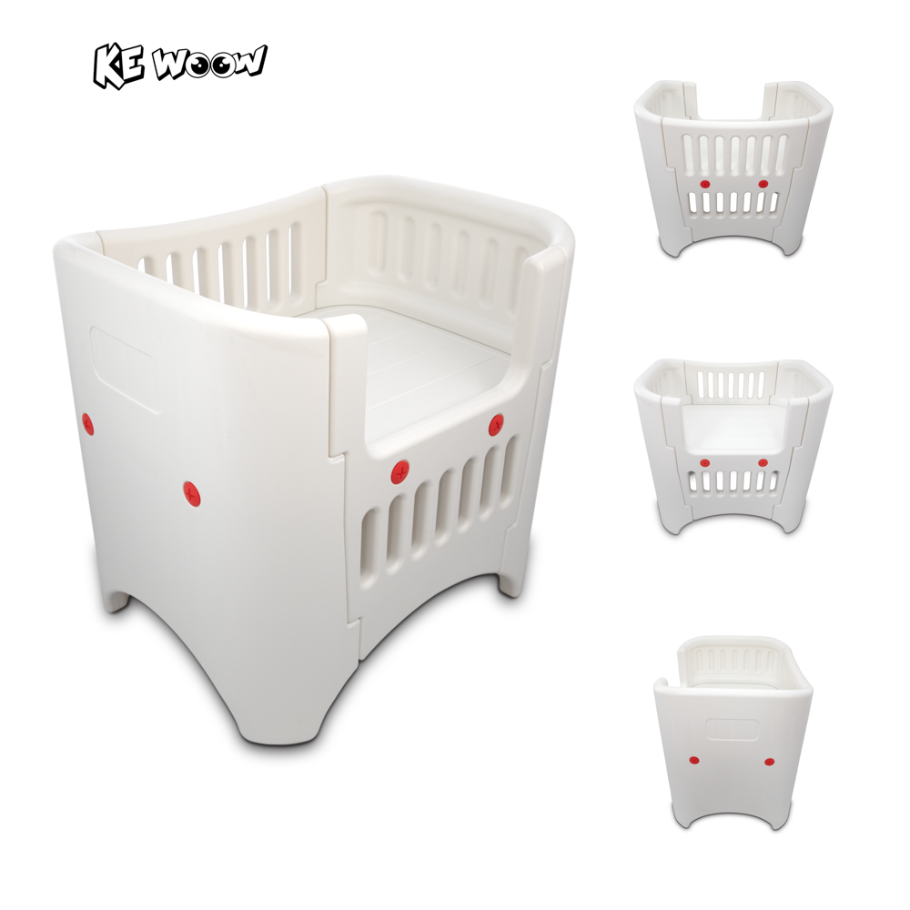 KE WOOW Cuna de lujo para perros, Cama de Noche Elevada para Perros, Gatos y otras Mascotas, Cunita para Cachorros y Gatitos, Dog's and Pets Cute Crib, Tamaño Mediano, Color Blanco