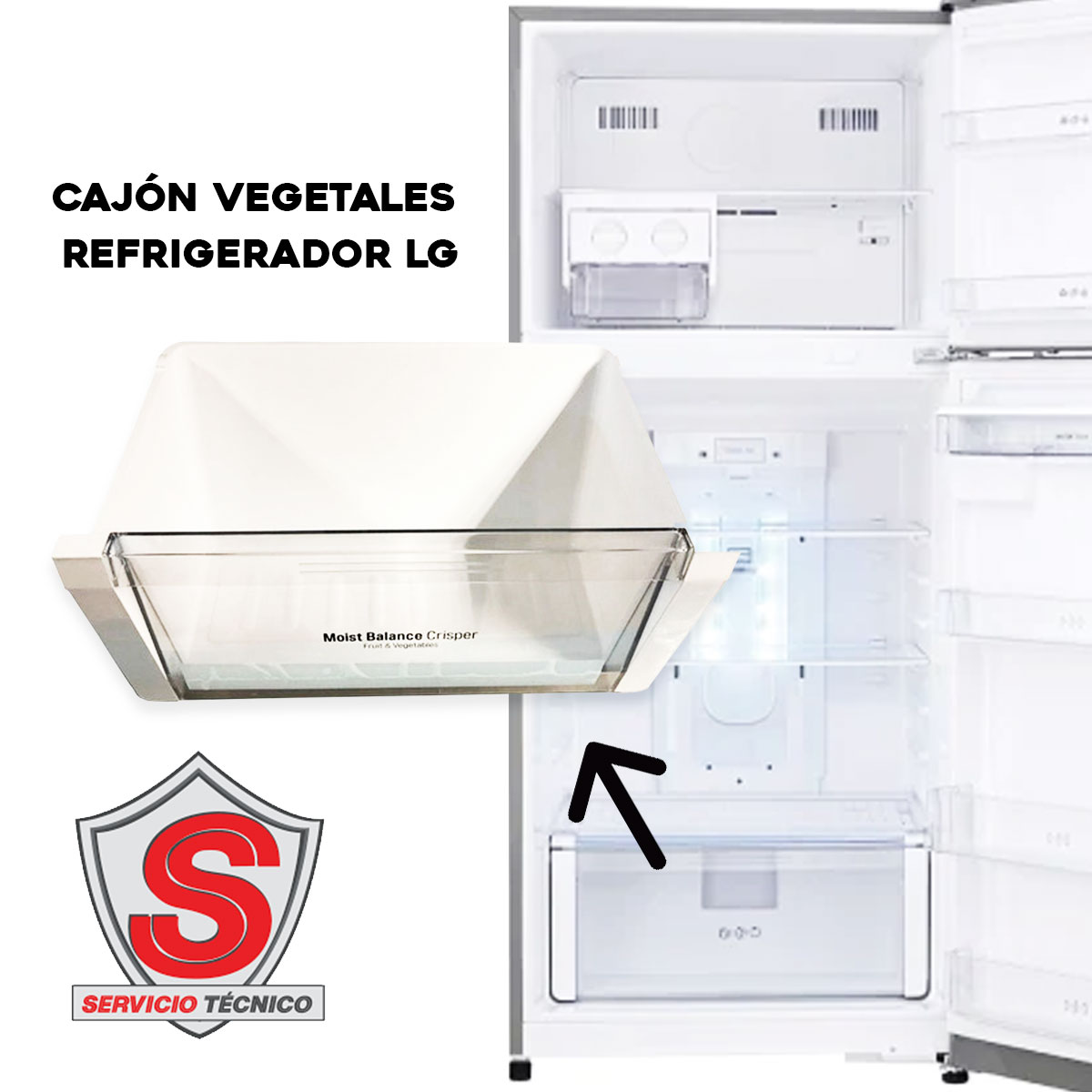 Cajón Vegetales Refrigerador LG Ajp34267107 Original.
