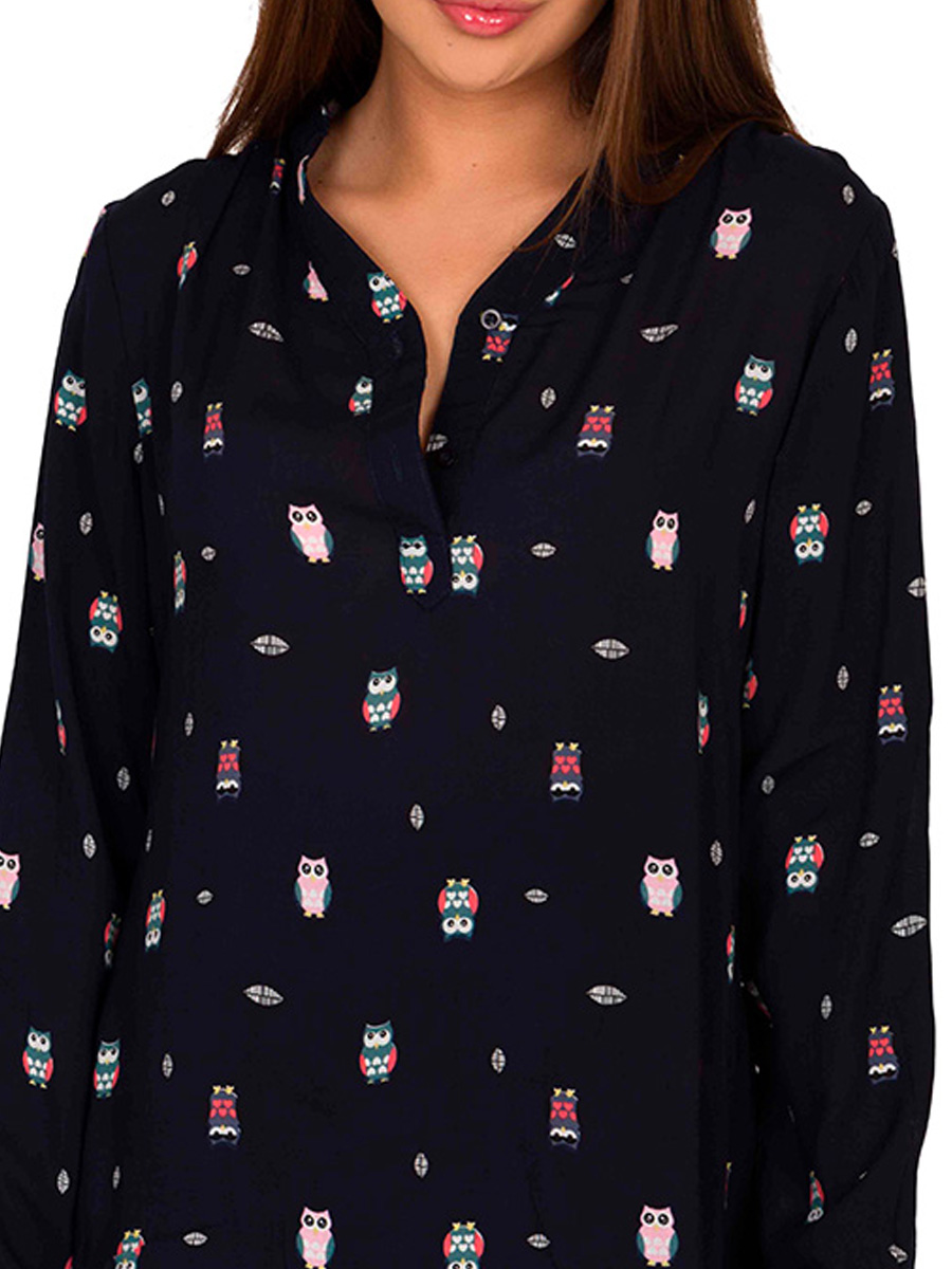 Blusa Mujer Moda Manga Larga V-K080-33