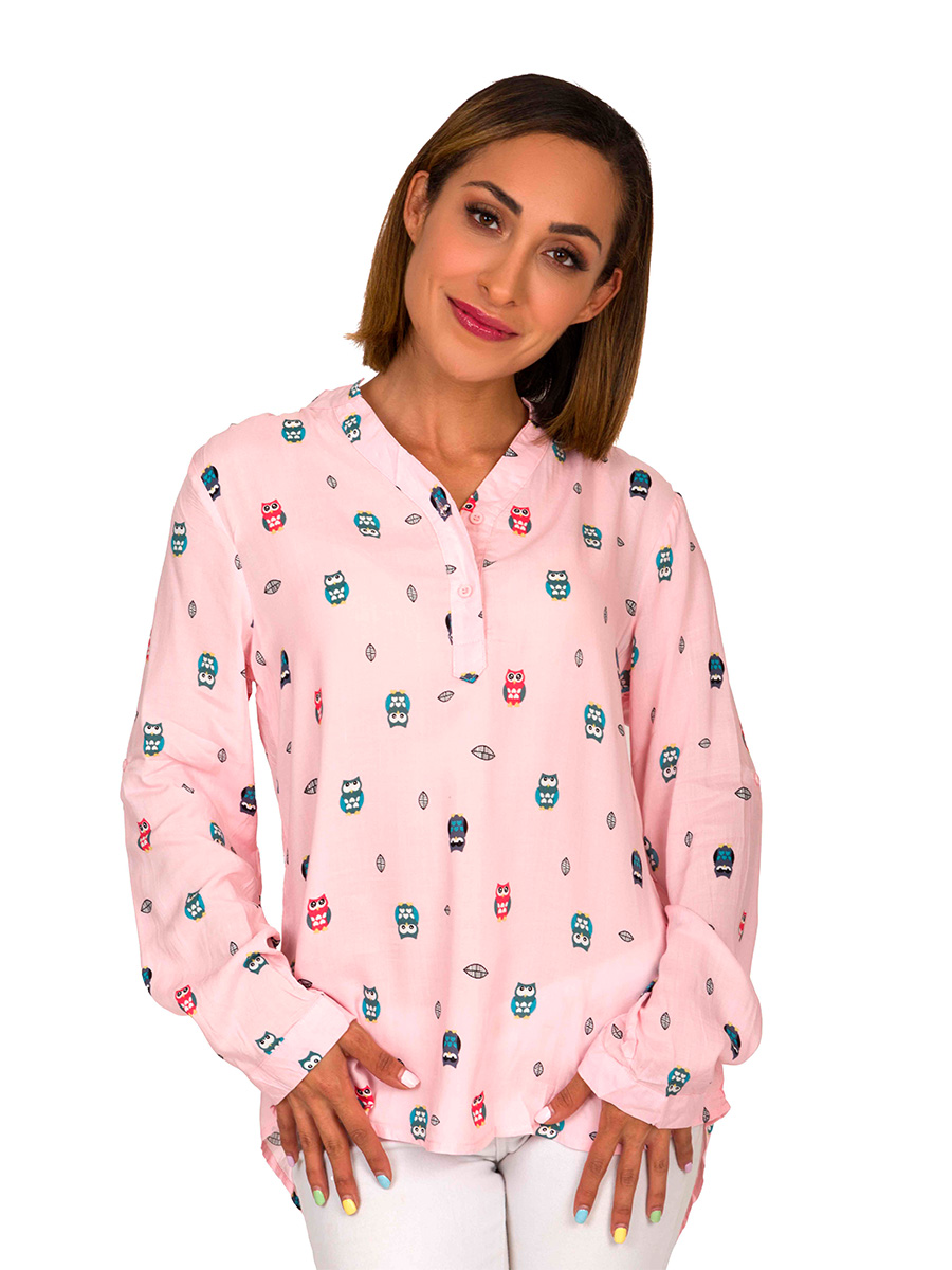 Blusa Mujer Moda Manga Larga V-K080-33