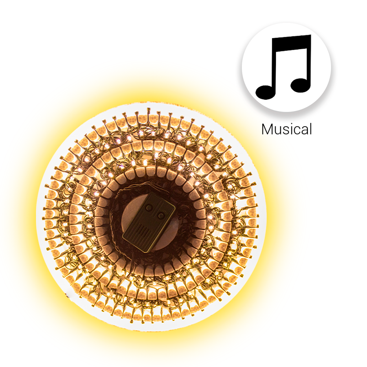 Serie de Luces Navideña 300 Led Musical Luz Calida 13.5 Mts