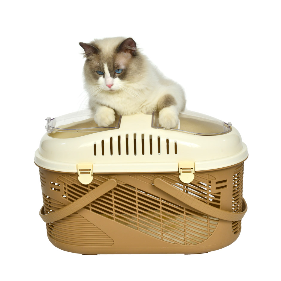 KE WOOW YOSEMITE Pet Carrier, Transportadora tipo canasta para perros, gatos y otras mascotas. En el hombro o en la mano, Kennel. Tamaño chico Color Café